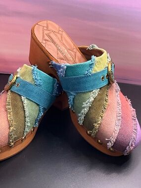 Kurt Geiger London Mayfair Color Block Clogs NWOT US Women’s 9.5/Men’s 8/EU 40.5